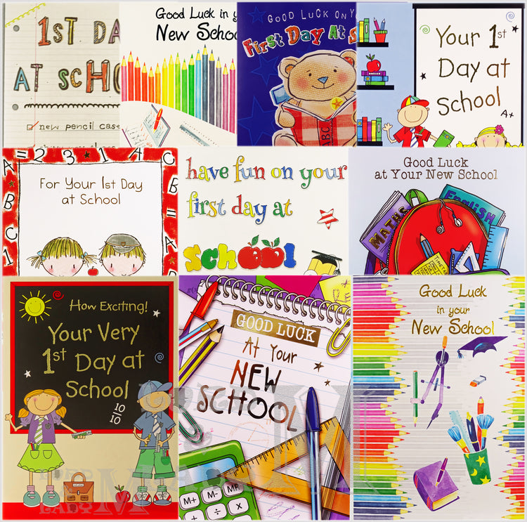 First Day at School, New School, College, and University Cards
