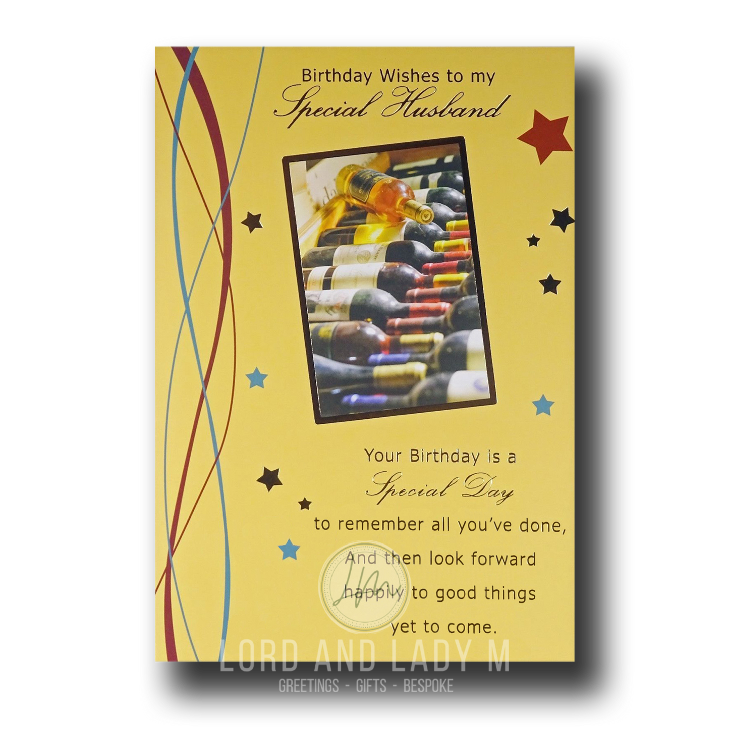 22cm - Birthday Wishes To My ...- Wine Bottles - E