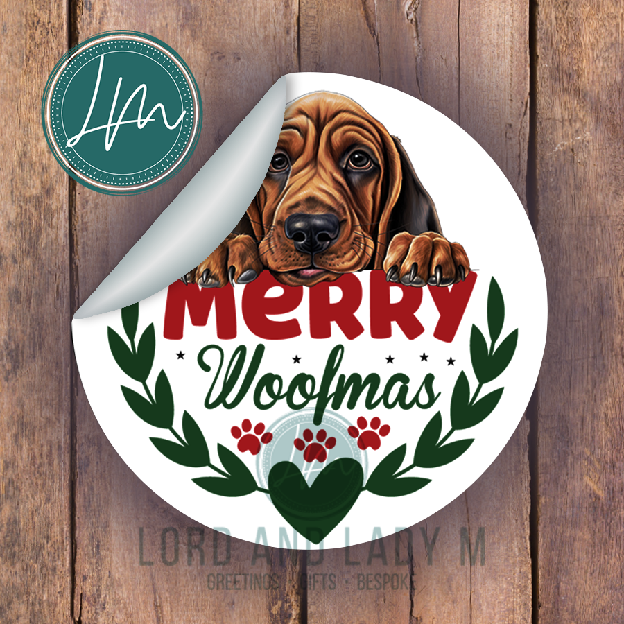 Merry Woofmas Stickers | Festive Sticker Sheet For Dog Lovers
