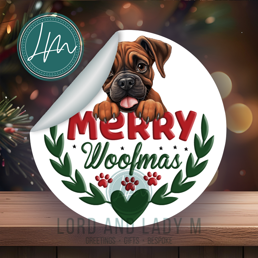 Merry Woofmas Stickers | Festive Sticker Sheet For Dog Lovers