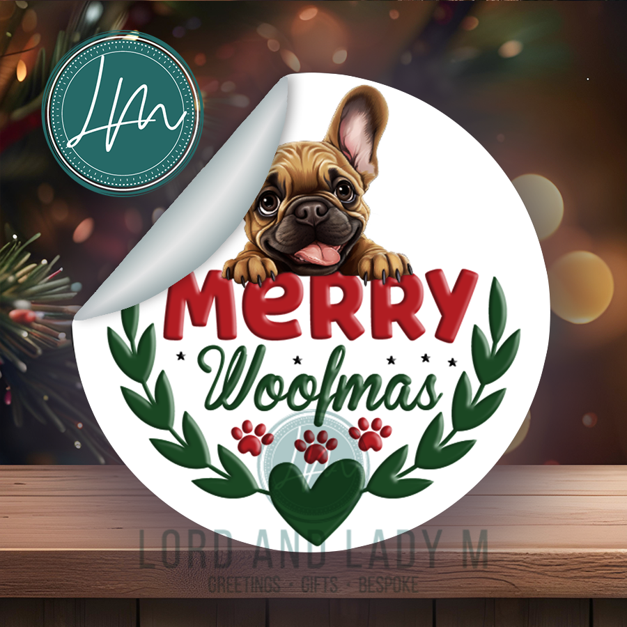 Merry Woofmas Stickers | Festive Sticker Sheet For Dog Lovers