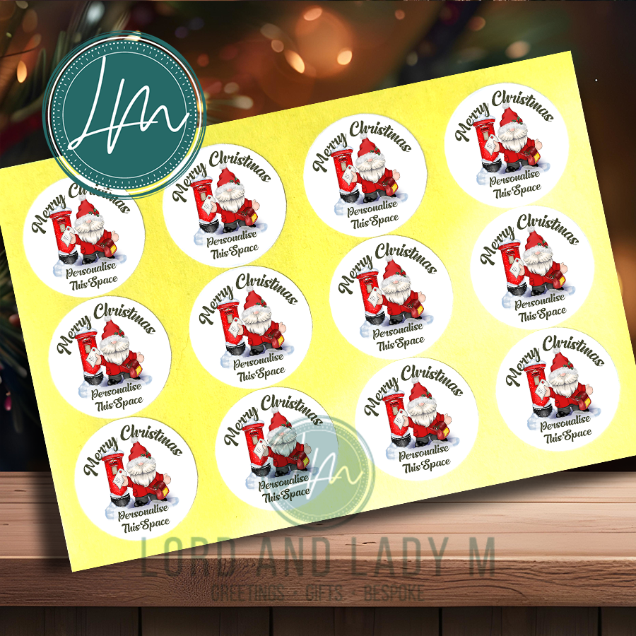Personalised Christmas Stickers | Fun Gonk Postie