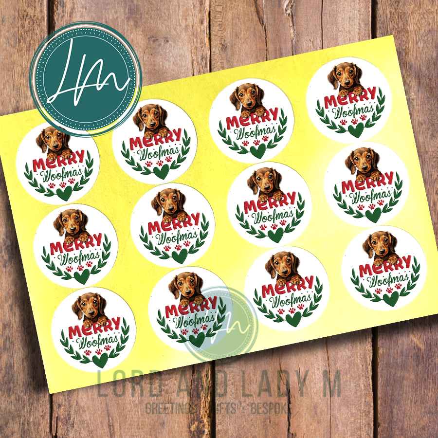 Merry Woofmas Stickers | Festive Sticker Sheet For Dog Lovers