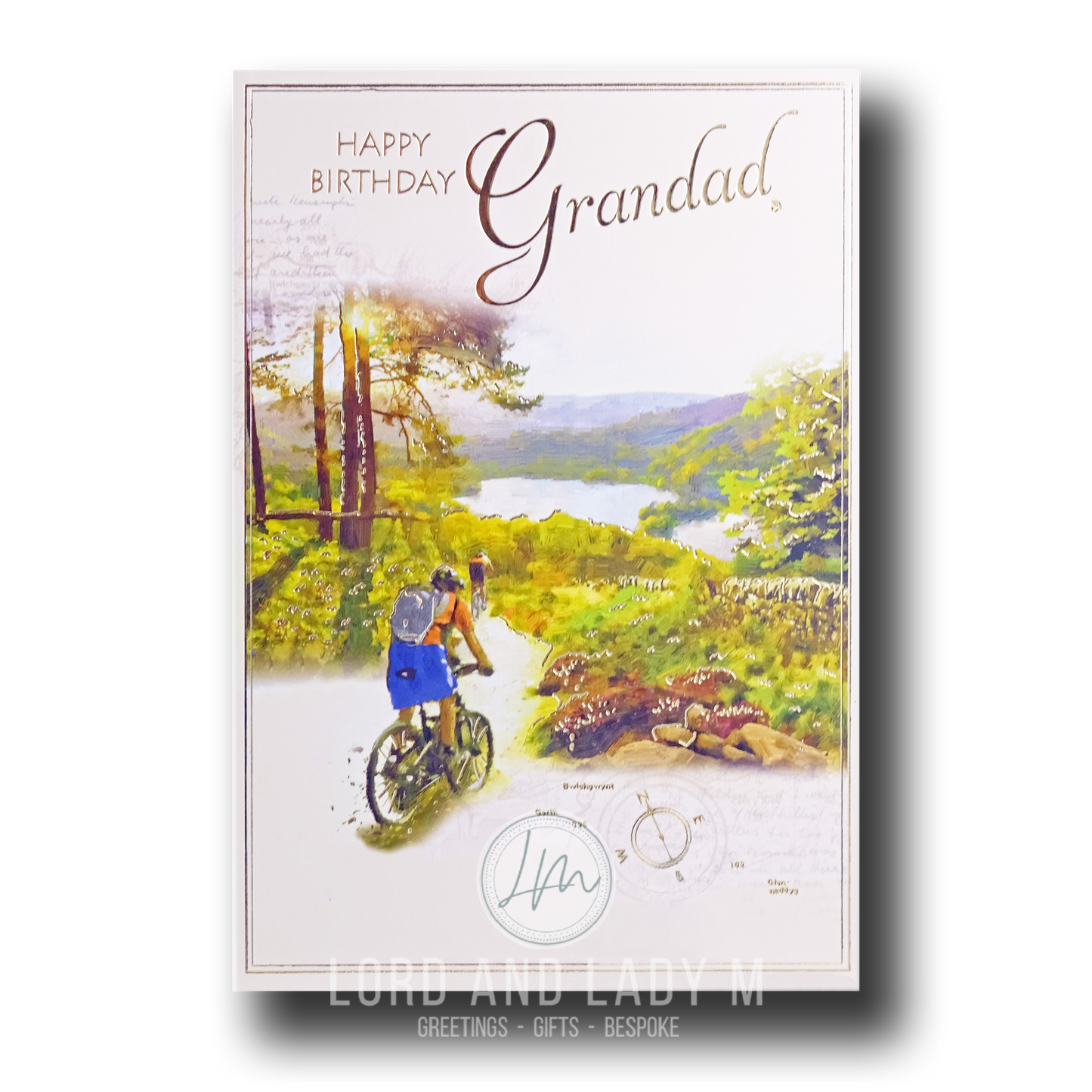 22cm - Happy Birthday Grandad - Bike - CWH