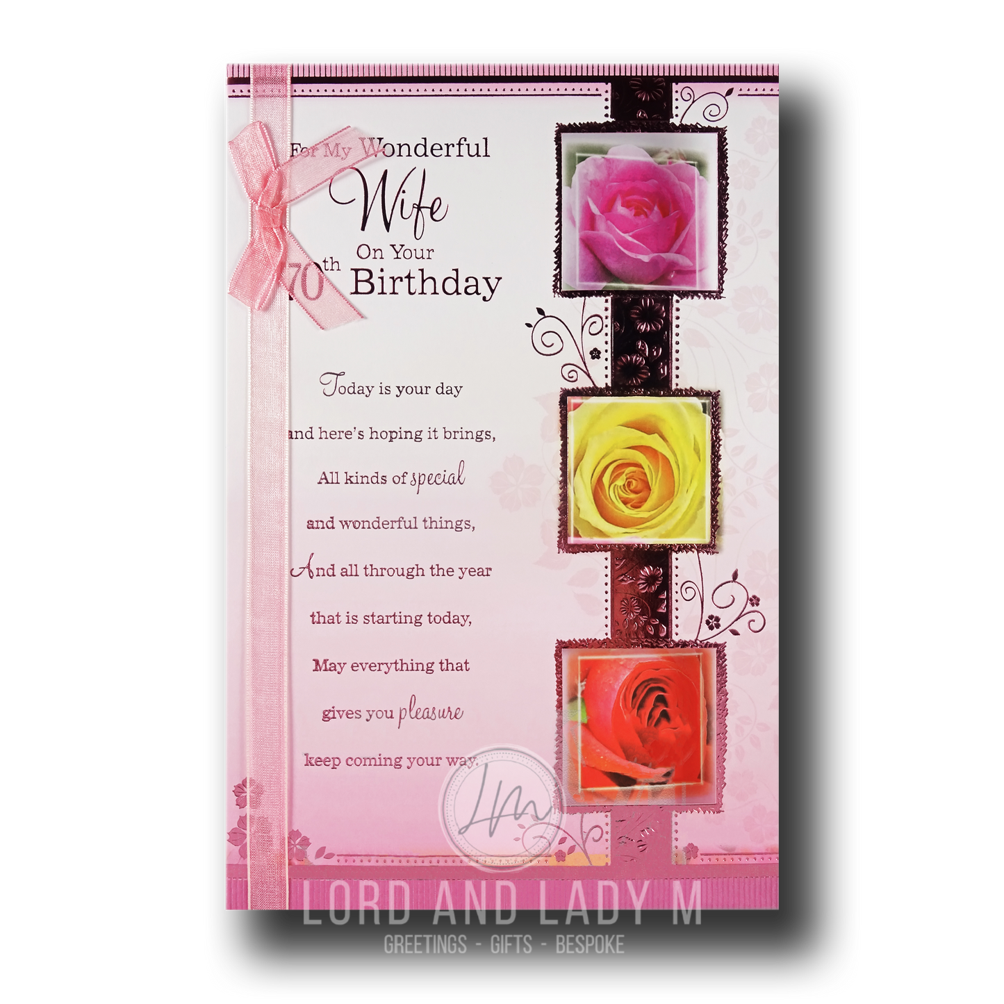 23cm - For My Wonderful Wife On Your 70th ..- BGC