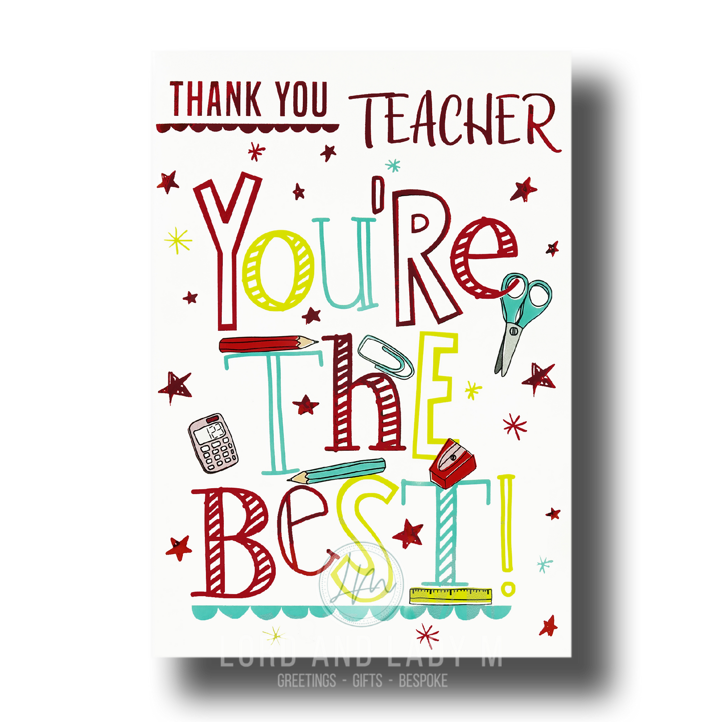 19cm - Thank You Teacher You're The Best - BGC