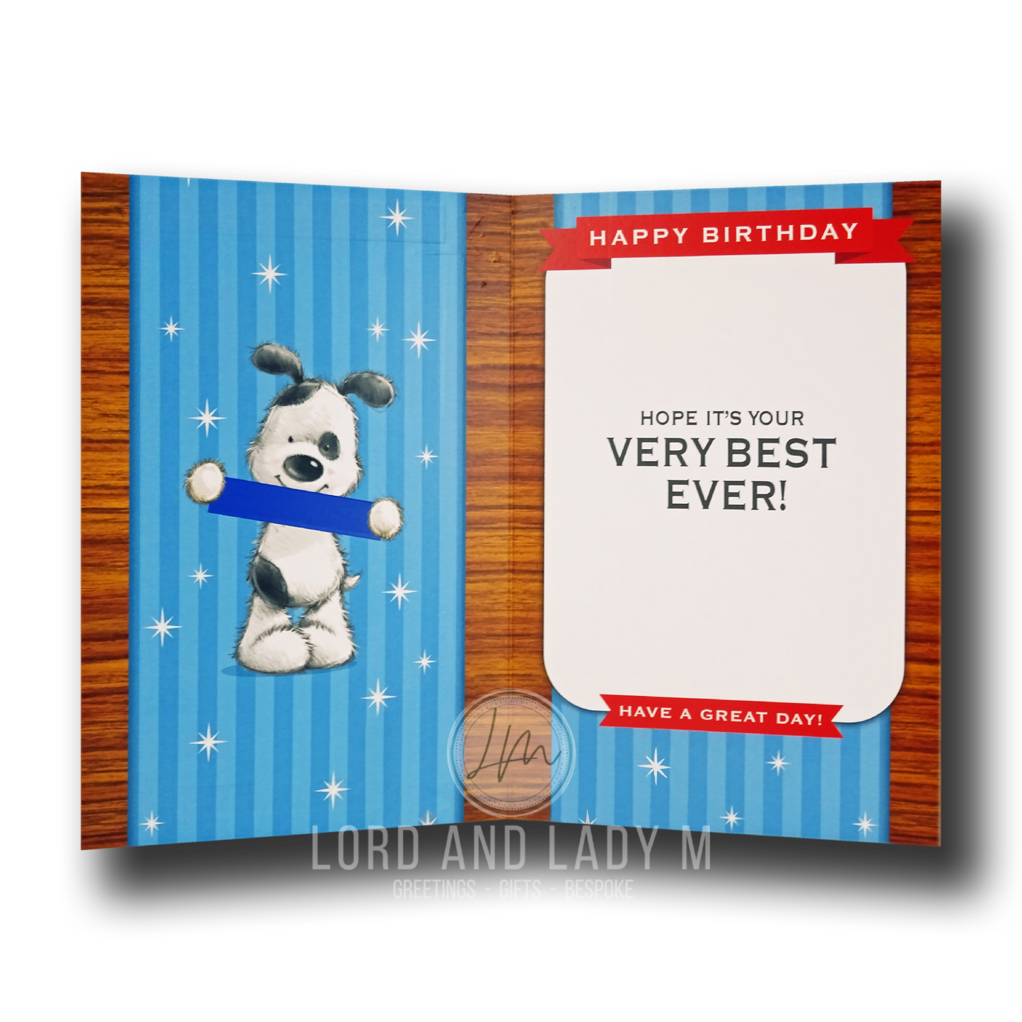 20cm - Happy Birthday With Love, Cousin - Dog - E