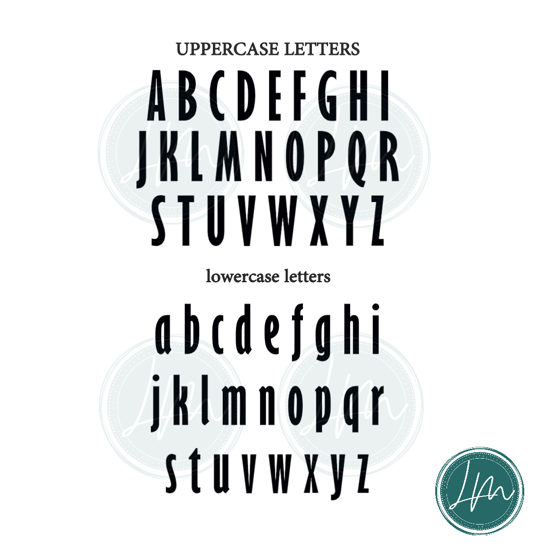 Vinyl Name Word Sticker - Condensed Bold Simple Sans Serif Basic Style