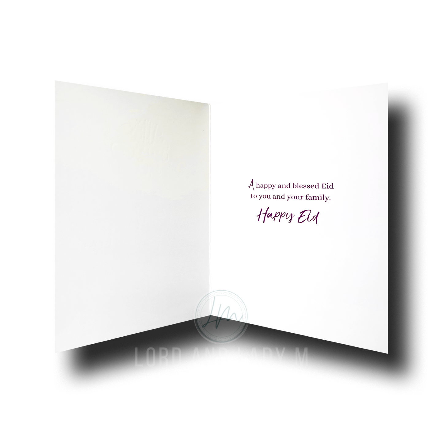 19cm - May Allah Bless This Day For You - Purple & Gold Greeting Card - BGC