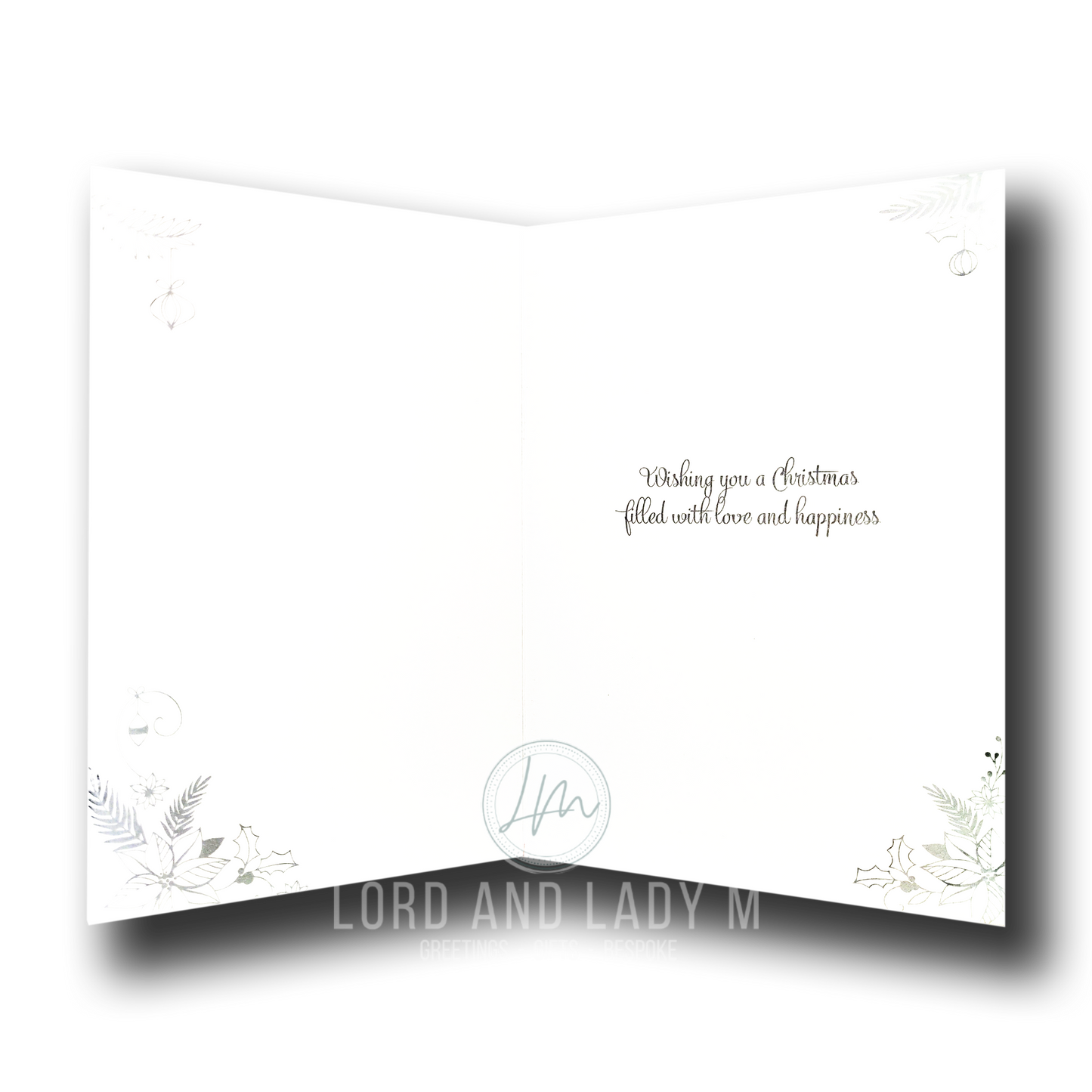 Interior image of the Christmas card “To my Wonderful Wife" showing the sentiment.