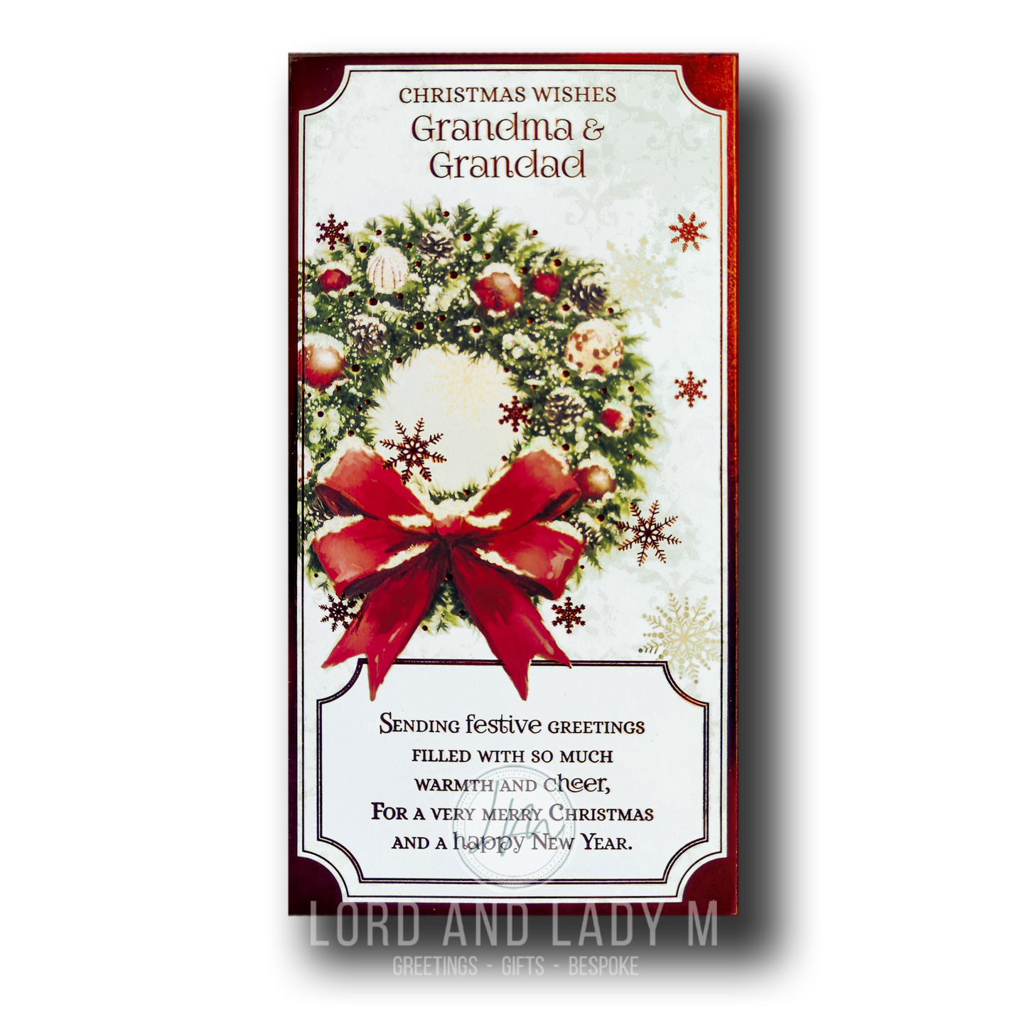 23cm - Christmas Wishes Grandma & Grandad - BGC