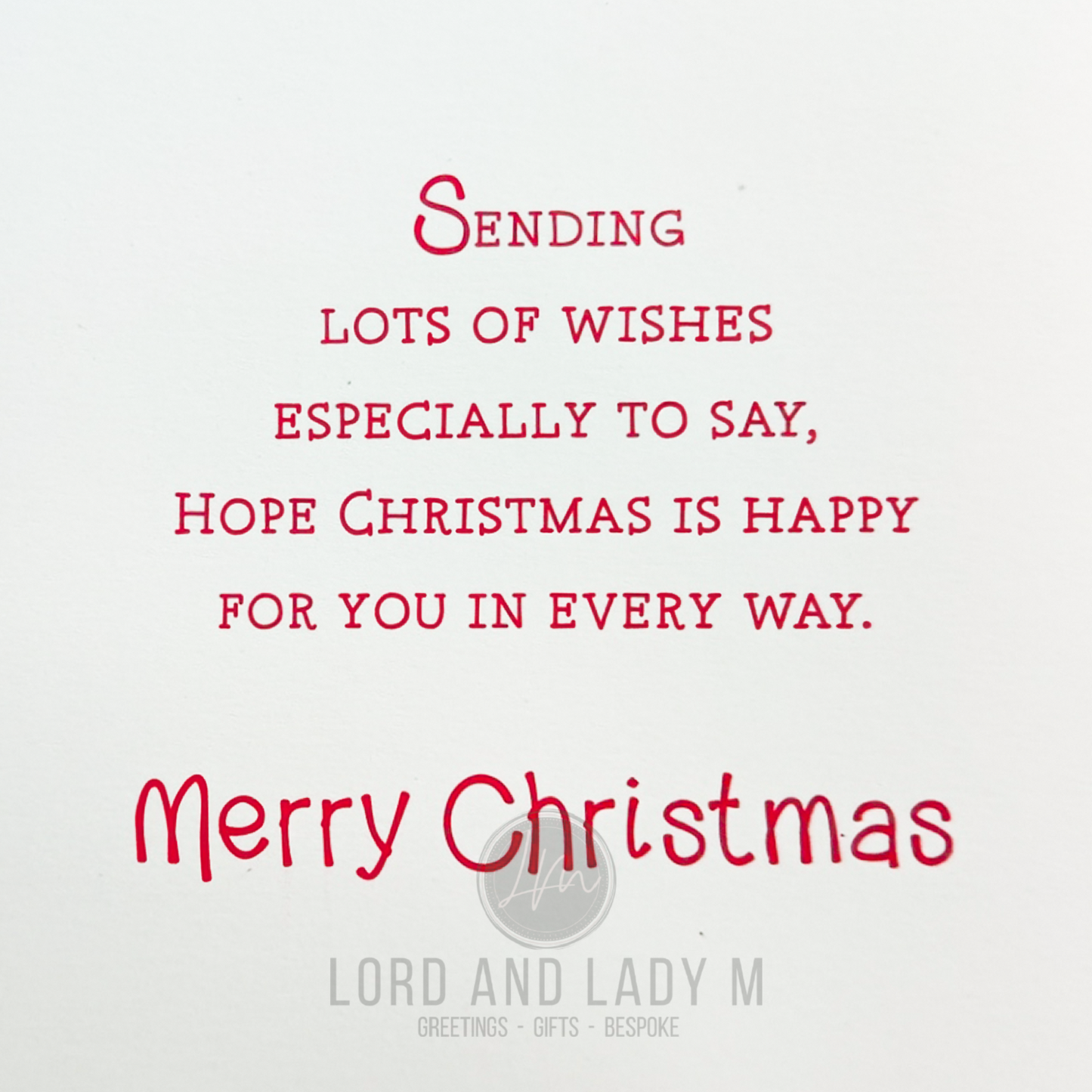 19cm - Lovely Sister-in-Law Merry Christmas To You