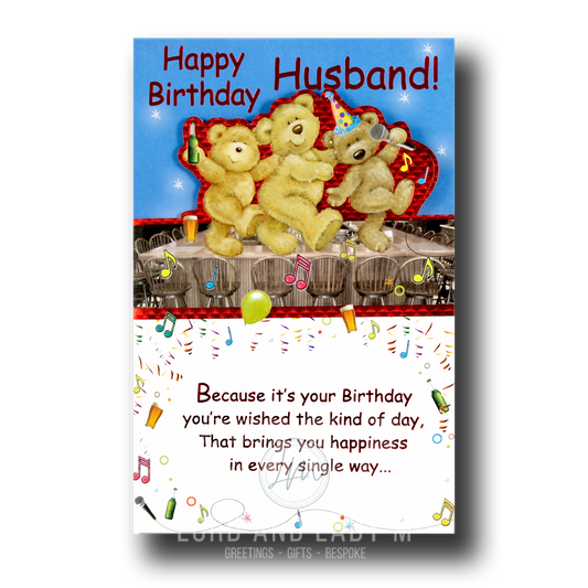 23cm - Happy Birthday Husband Because It's .. - BGC