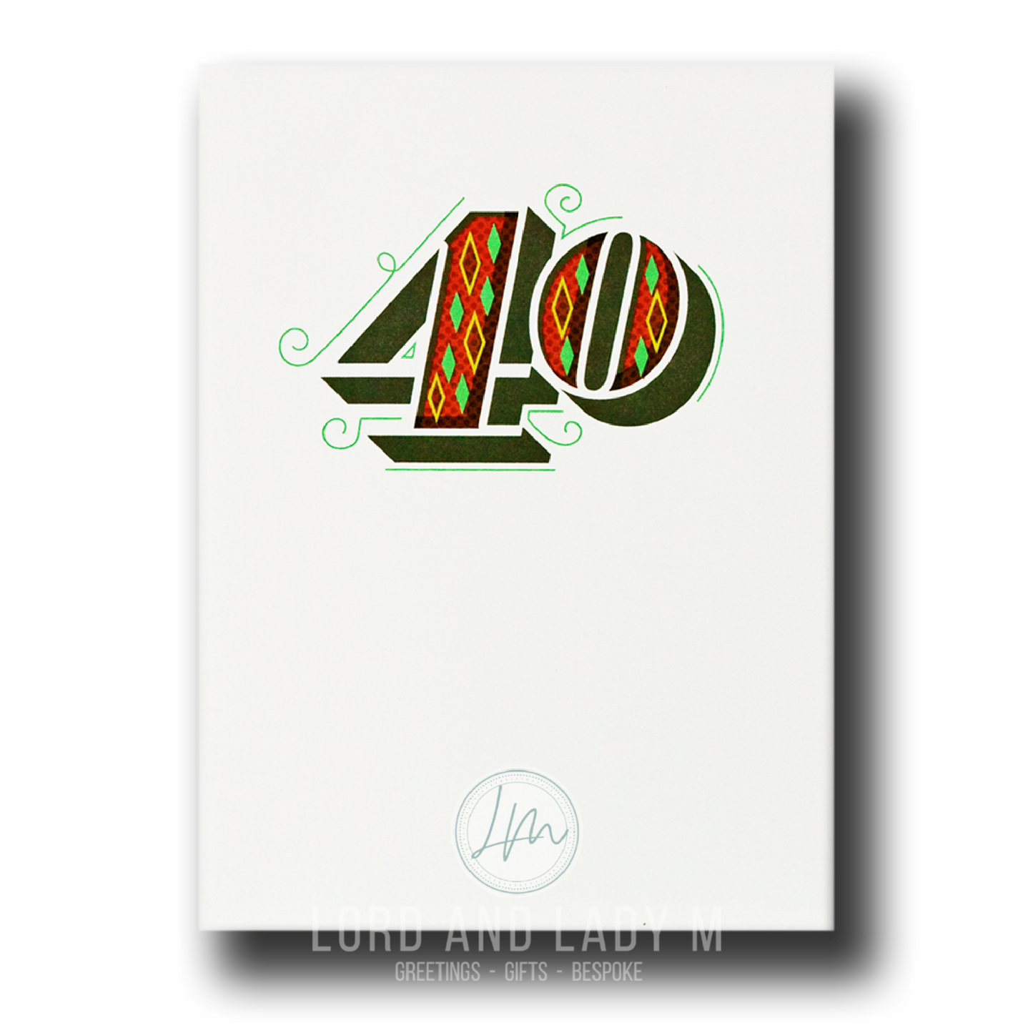 19cm - 40 - White Card - H