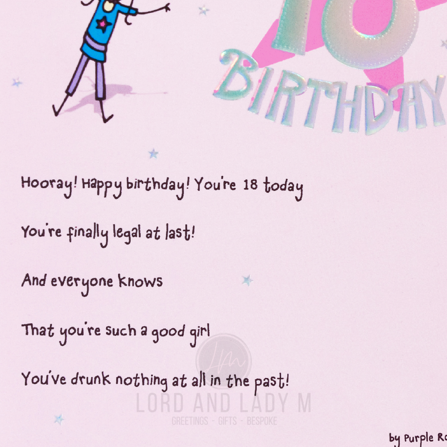 23cm - Congratulations on ... - Purple Ronnie - H