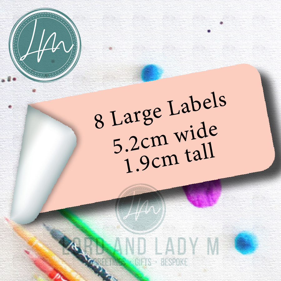 Vinyl Stick-on Name Labels - Colourful Cute Animals
