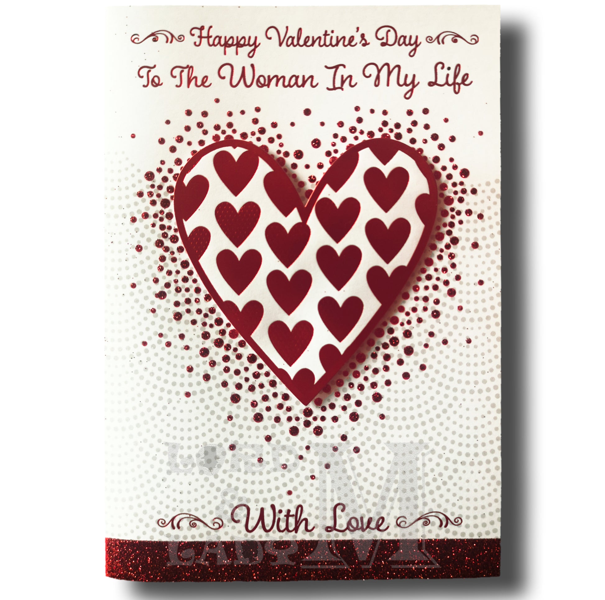 19cm - .. To The Woman In My Life - Hearts - BGC