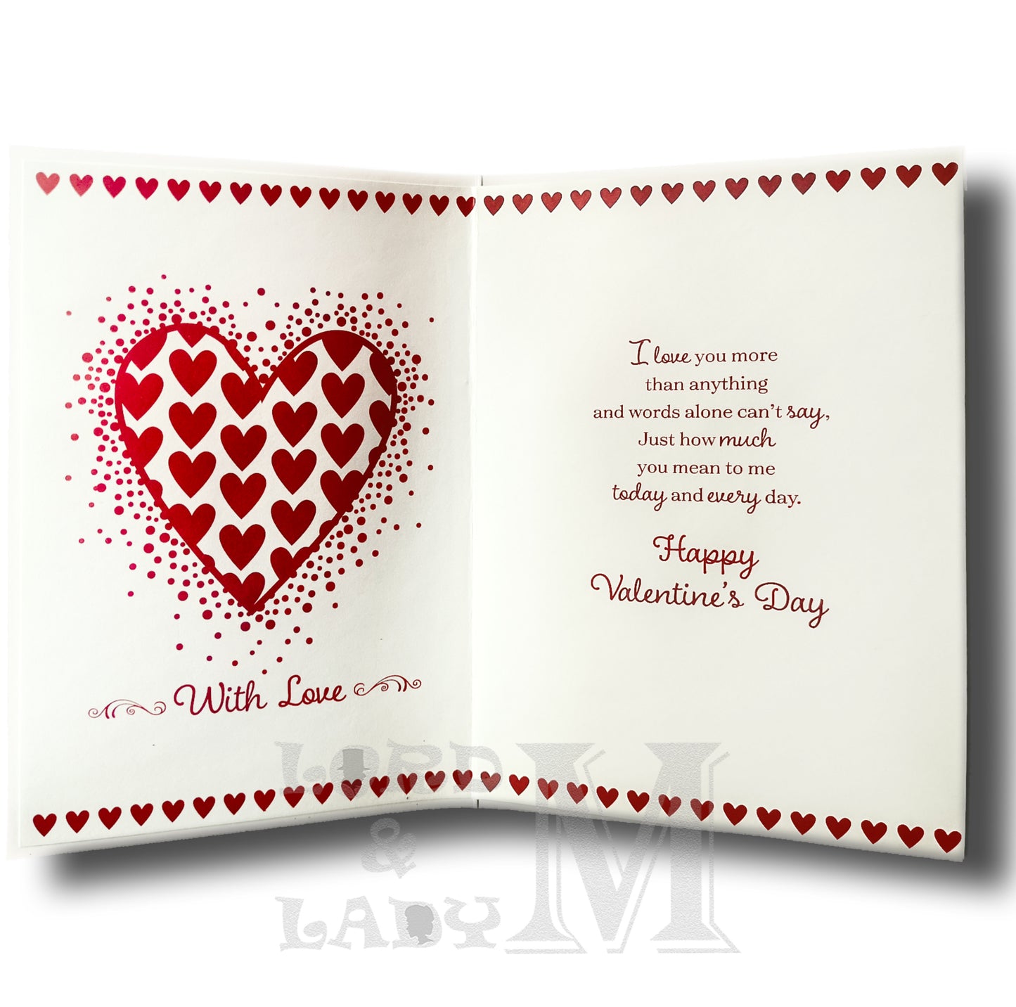 19cm - .. To The Woman In My Life - Hearts - BGC