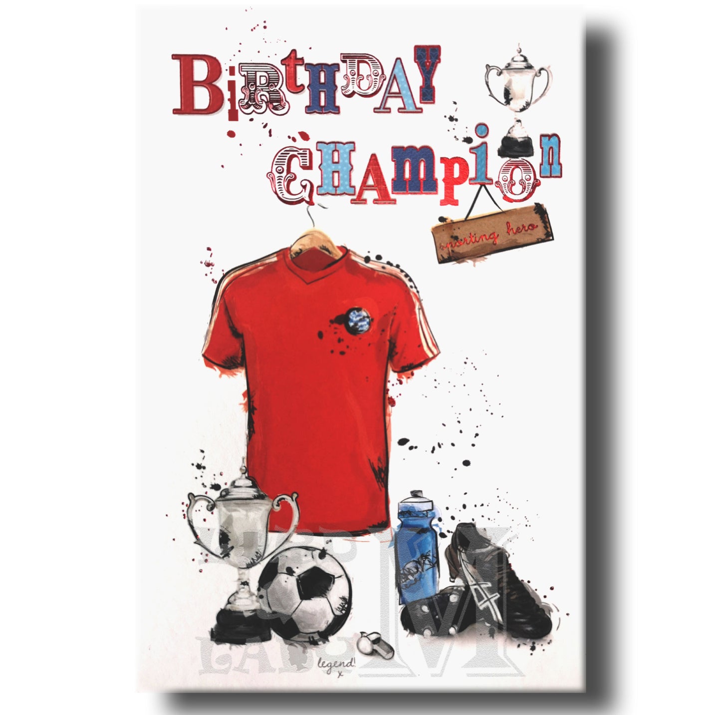 21cm - Birthday Champion Sporting Hero - Football - E