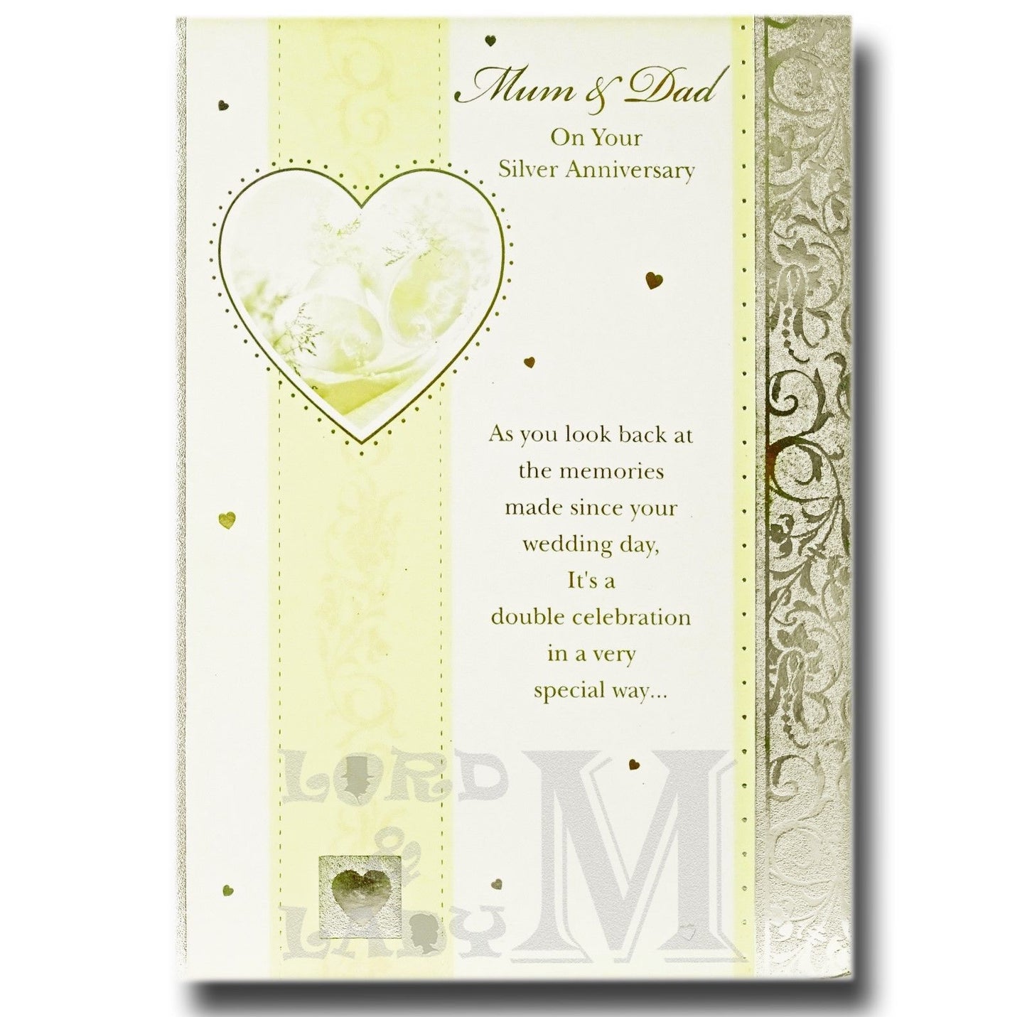 22cm - Mum & Dad On Your Silver Anniversary - P