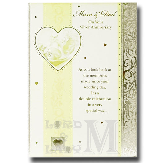 22cm - Mum & Dad On Your Silver Anniversary - P