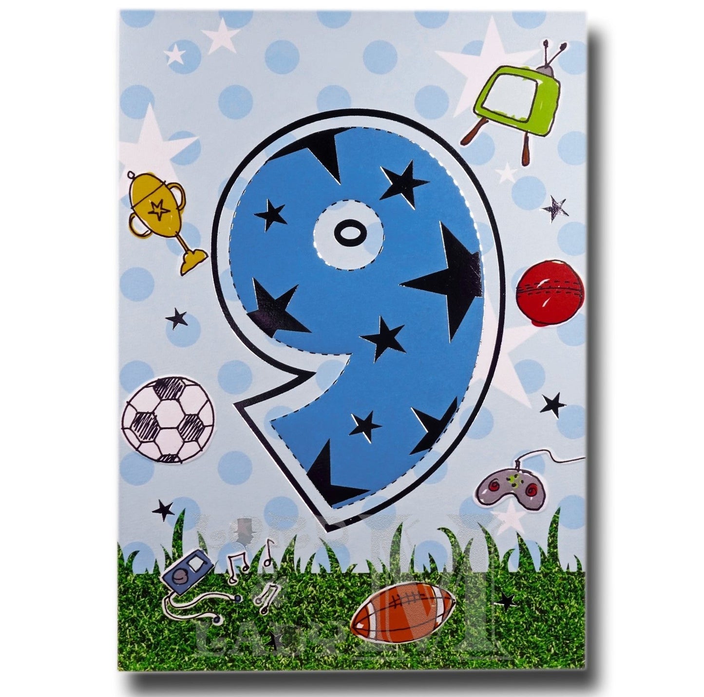 19cm - 9 - Blue Theme Sport TV Gaming Music - E