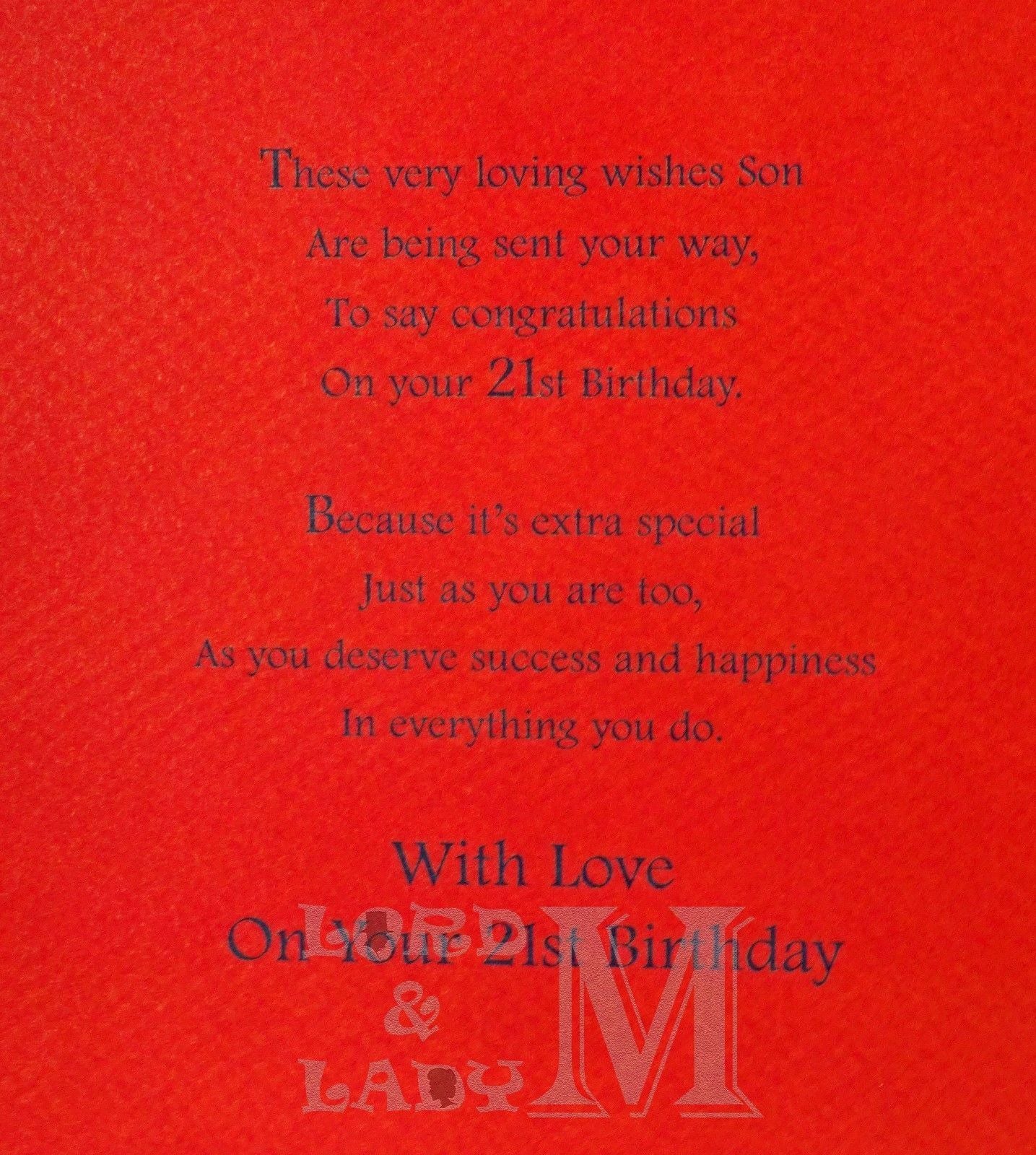 23cm - To A Special Son 21 - P