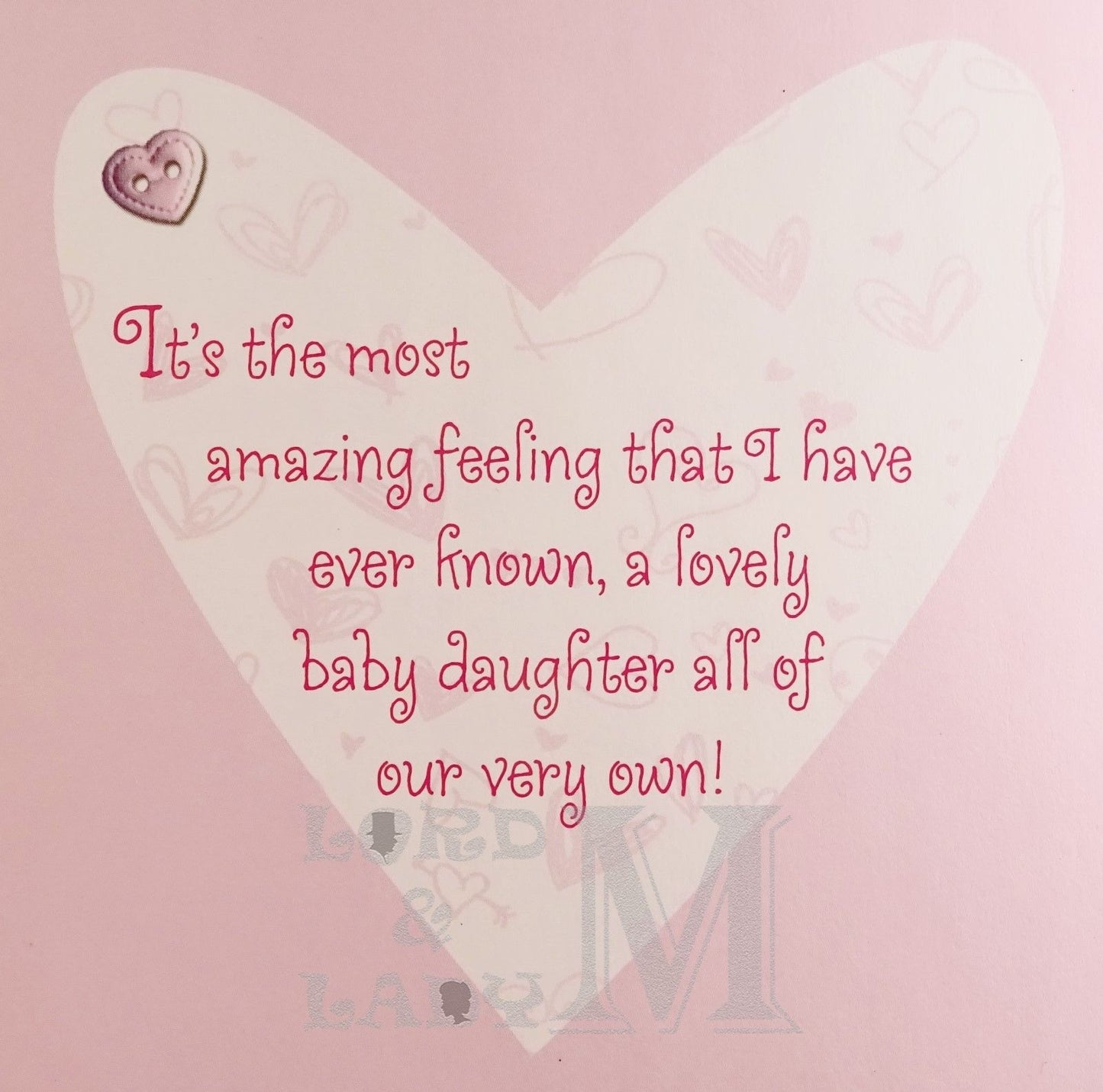 23cm - On The Birth Of Our Beautiful Daughter - P