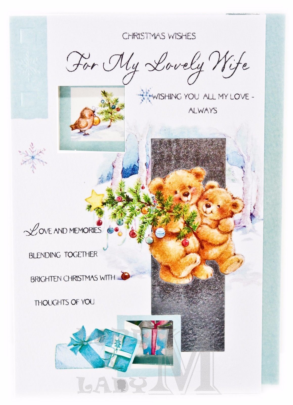 19cm - Christmas Wishes ...Lovely Wife Wishing ..