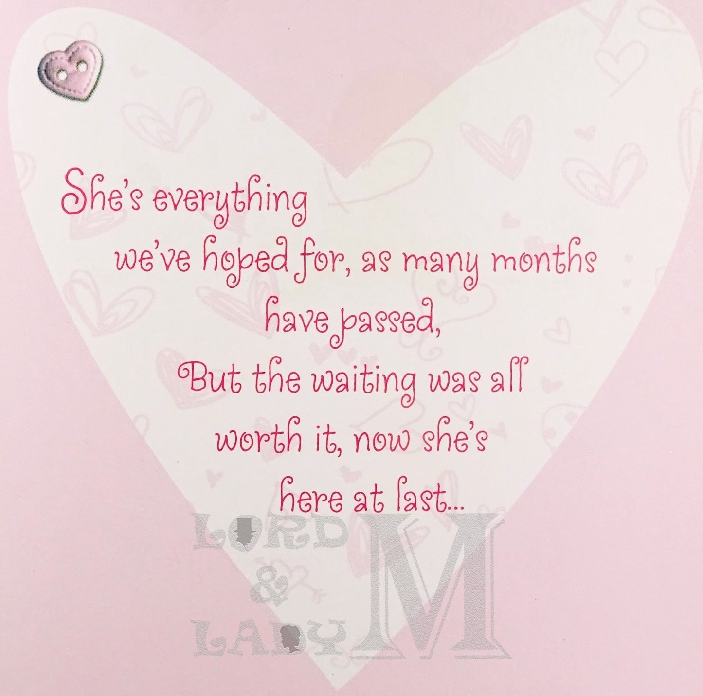 23cm - On The Birth Of Our Beautiful Daughter - P