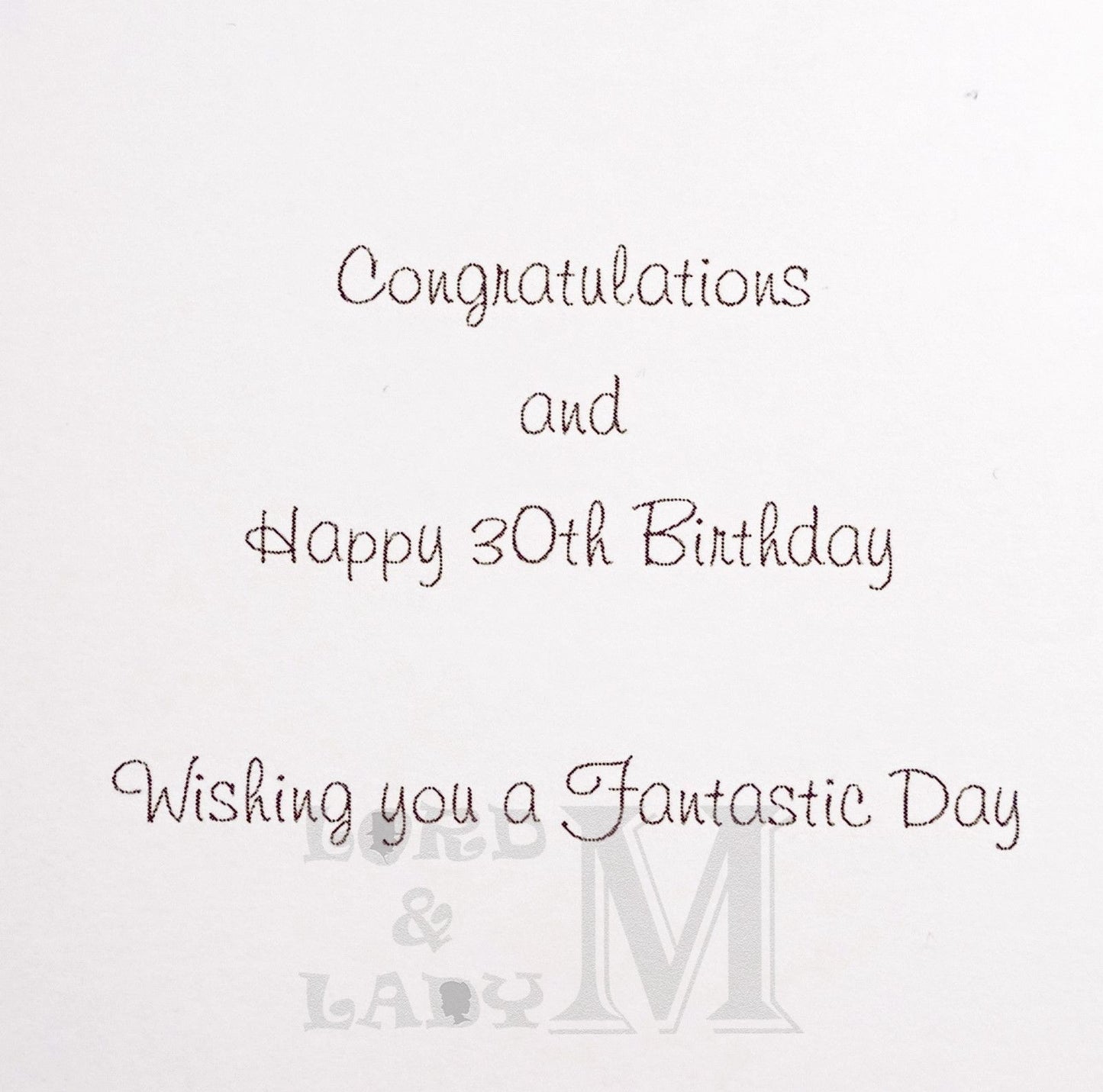 21cm - Happy Birthday 30 Thirty - CWH