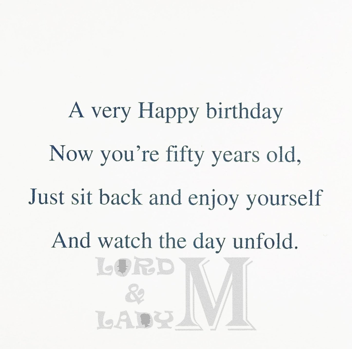21cm - On Your 50th Birthday - Shirt Watch - CWH