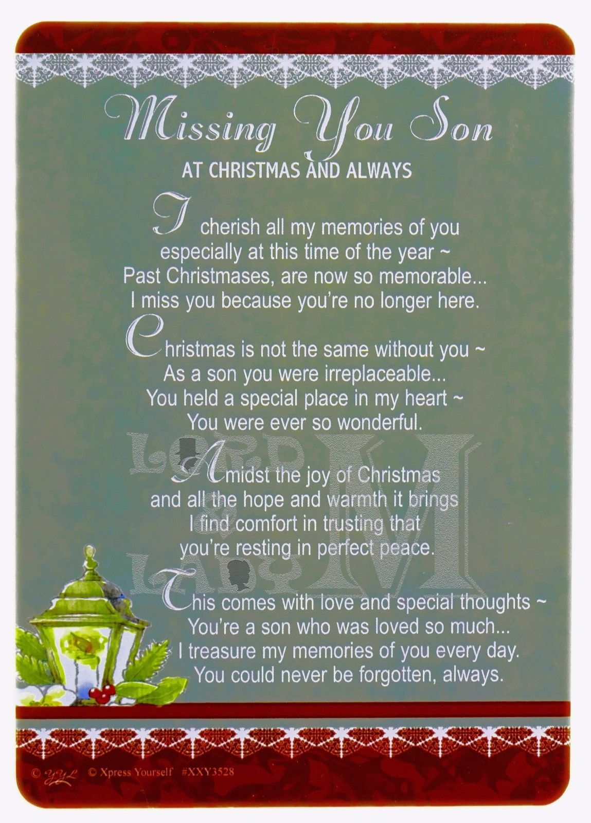 15cm - Missing You Son At Christmas ... - DGC