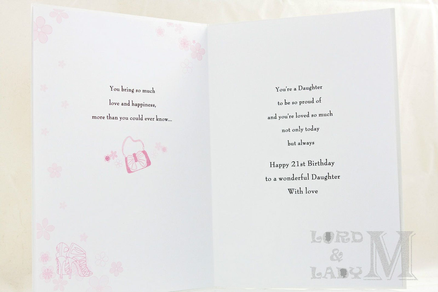 25cm - For A Lovely Daughter On Your 21st - Lge -H