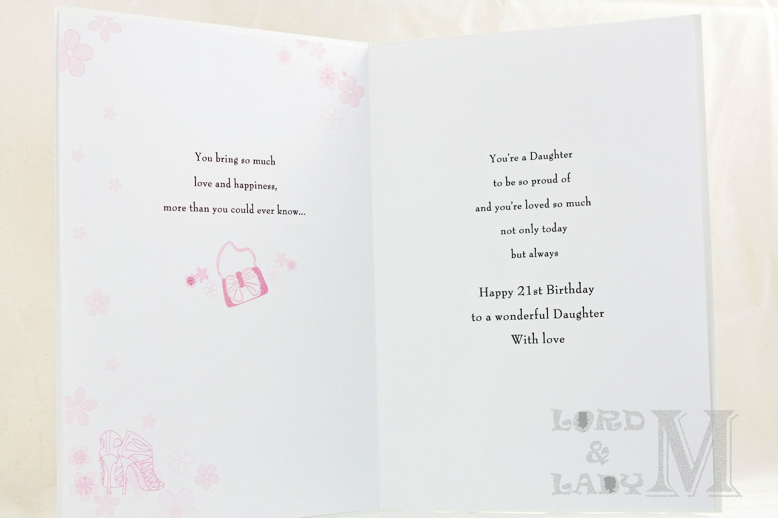 25cm - For A Lovely Daughter On Your 21st - Lge -H