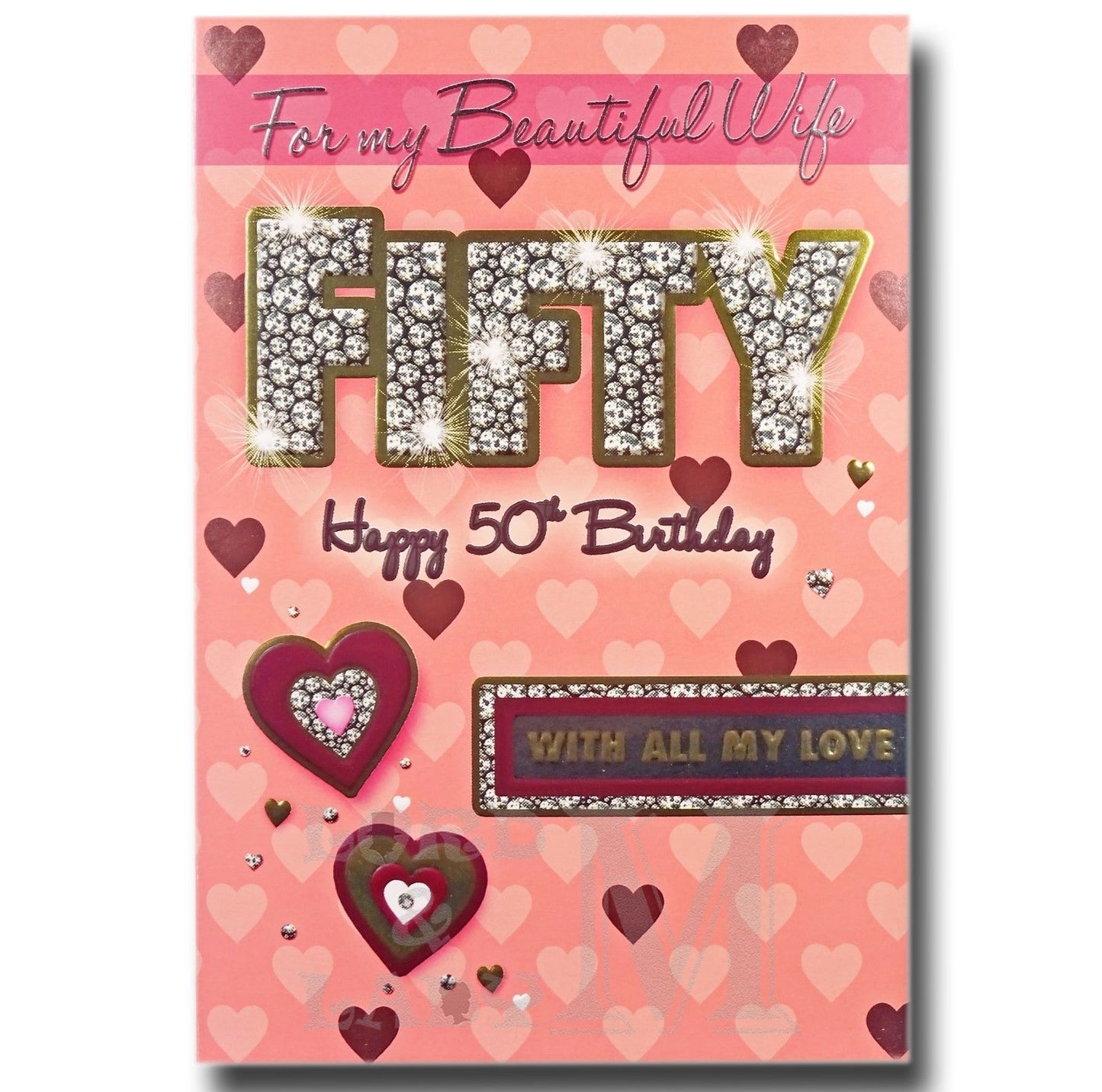 23cm - For My Beautiful Wife Fifty - GH