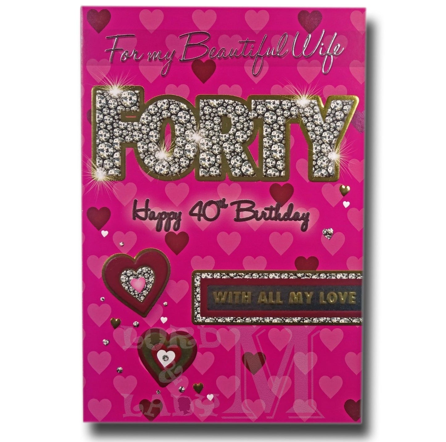 23cm - For My Beautiful Wife Forty - GH