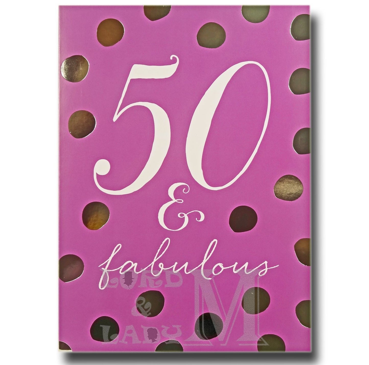20cm - 50 & Fabulous - Purple - E