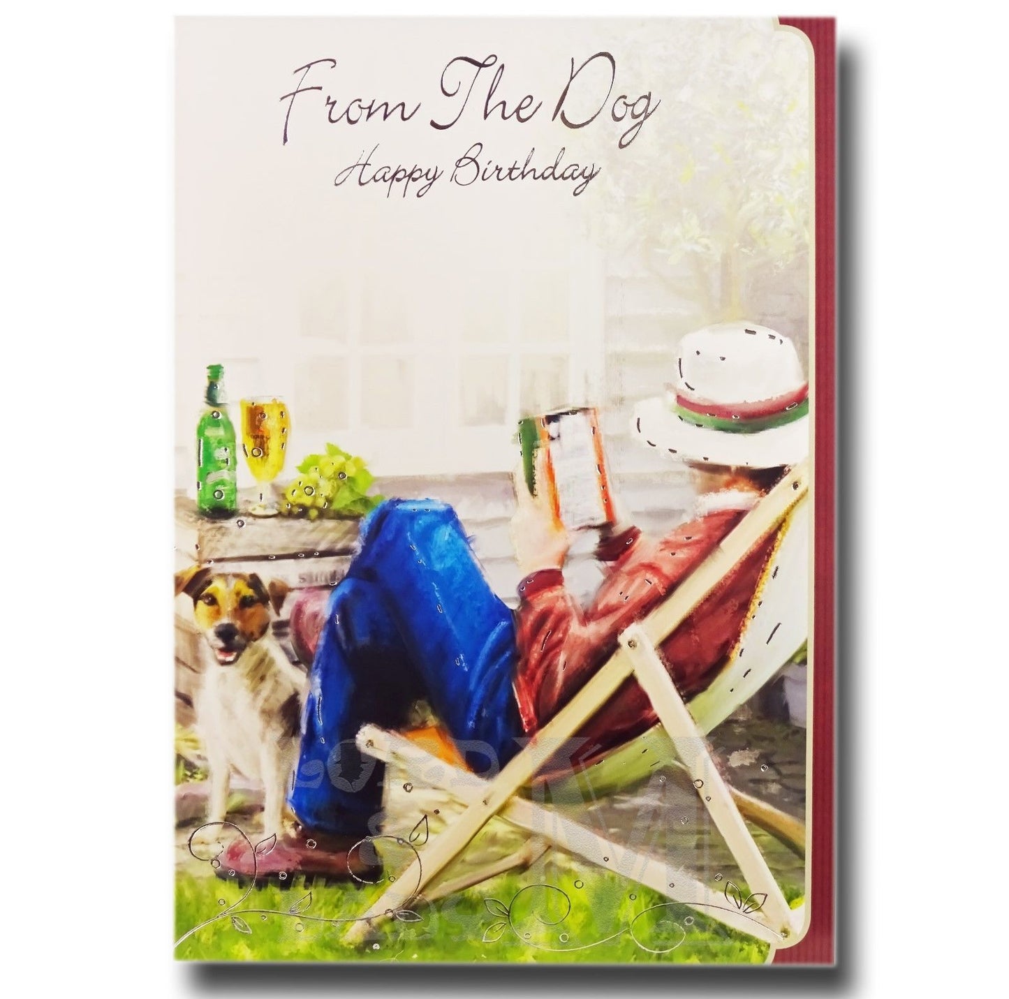 19cm - Man Dog Beer Deckchair - DGC