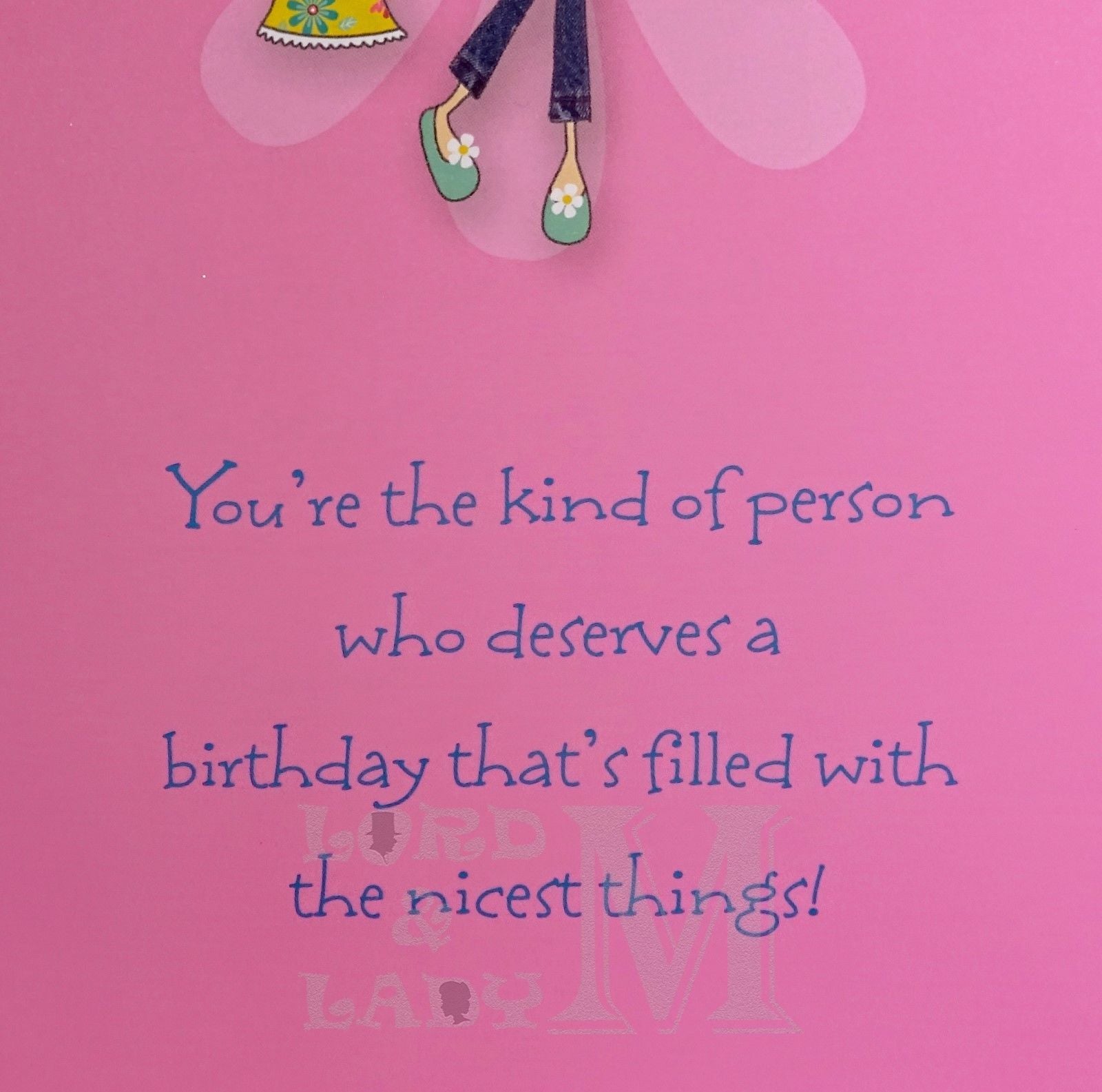 25cm - Birthday Wishes Niece - Pink - Lge Let - E