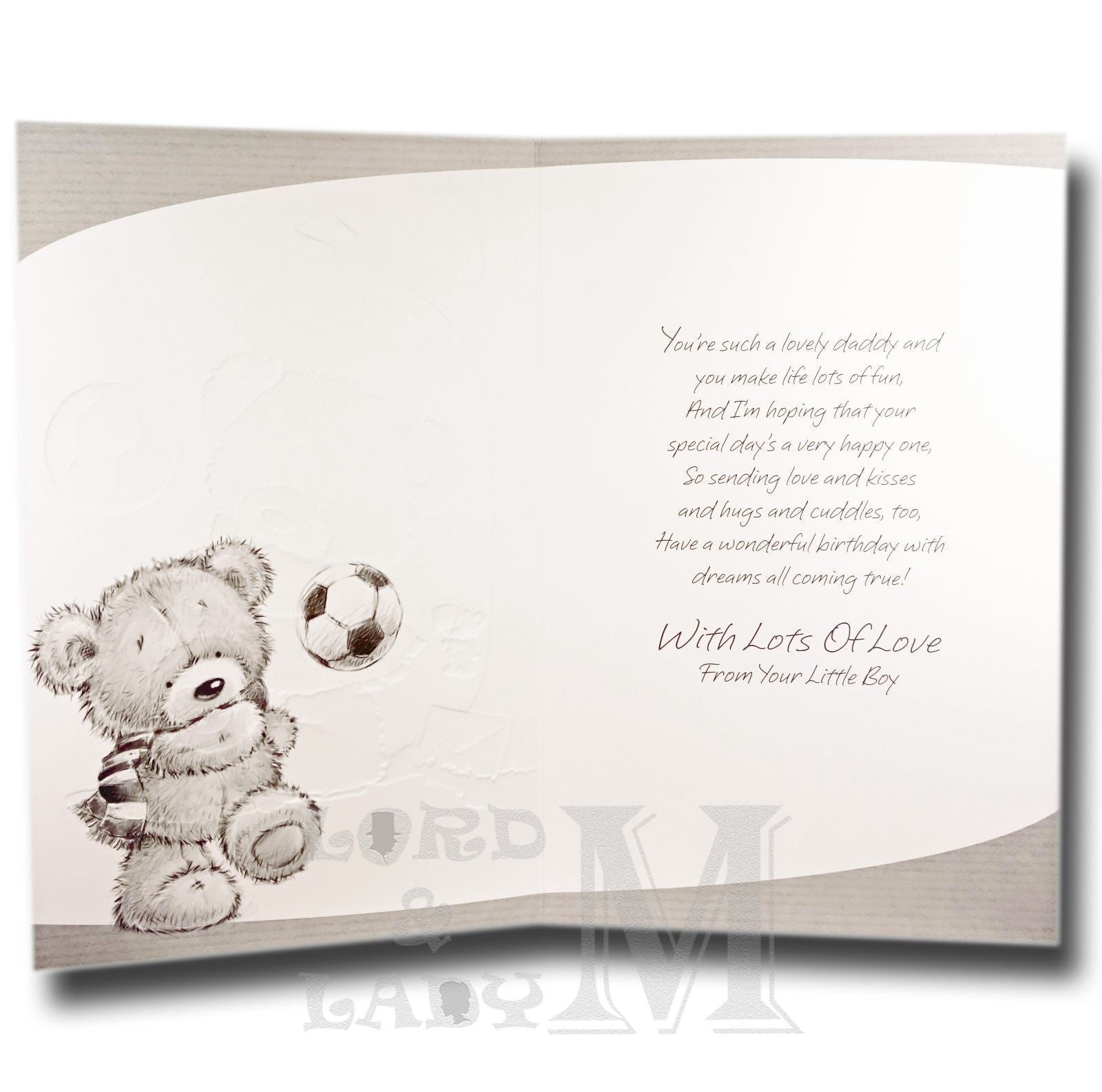 27cm - Birthday Wishes Daddy - Lge Let - DGC
