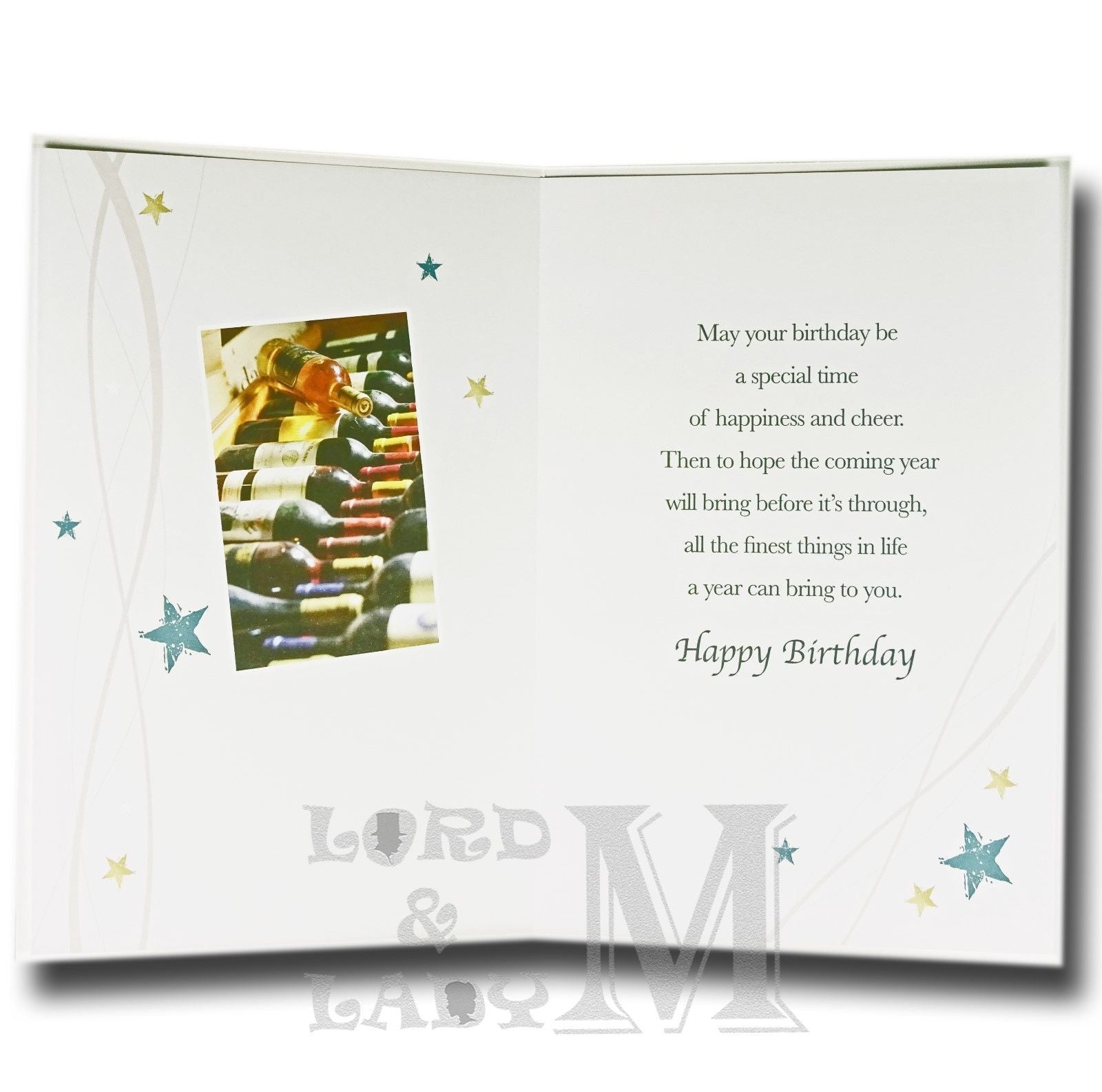 22cm - Birthday Wishes To My ...- Wine Bottles - E