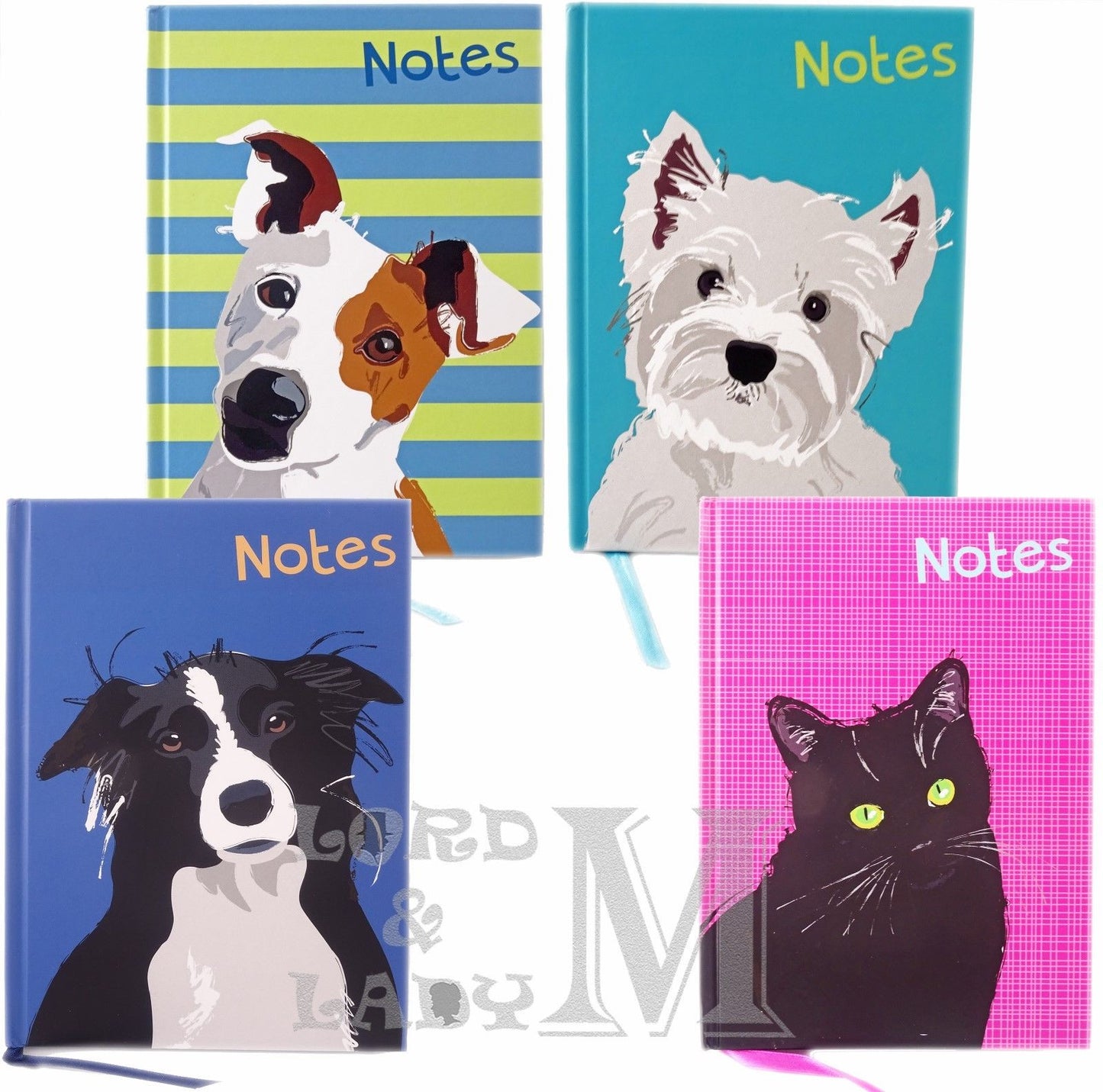 Border Collie - Waggy Tails Chunky Hardback Notebook - Ideal Gifts