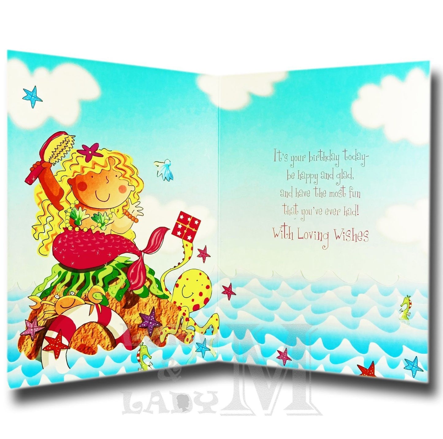 19cm - Great-Granddaughter - Mermaid Octopus - E