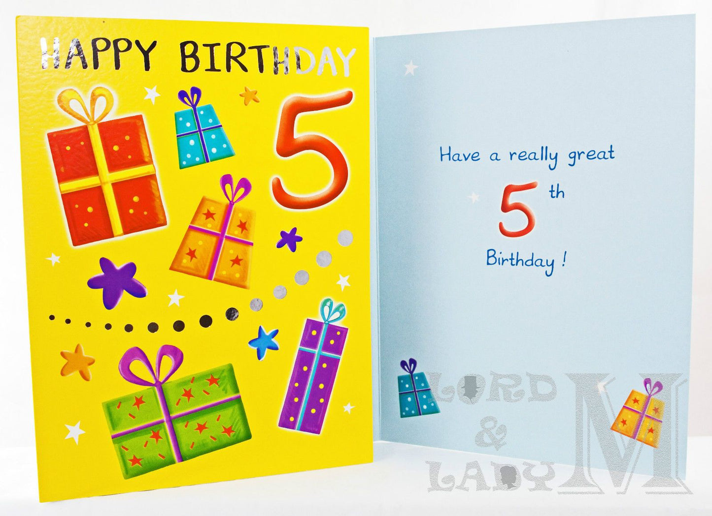 Happy Birthday 5 - Large Letter - About 12" Tall