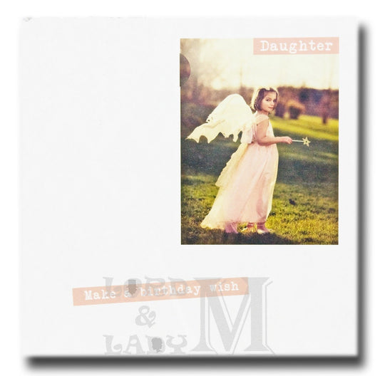 16cm - Daughter Make A Birthday Wish - H