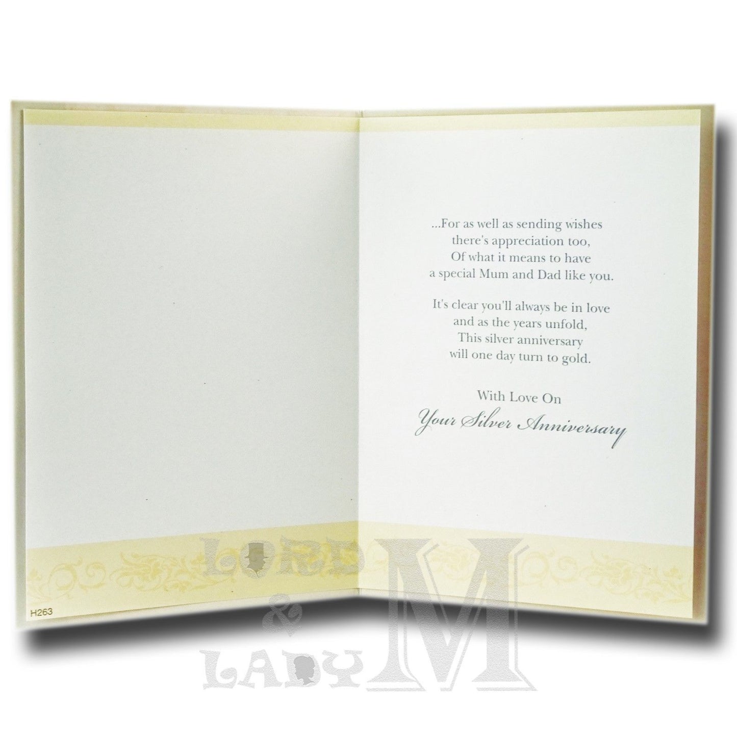 22cm - Mum & Dad On Your Silver Anniversary - P