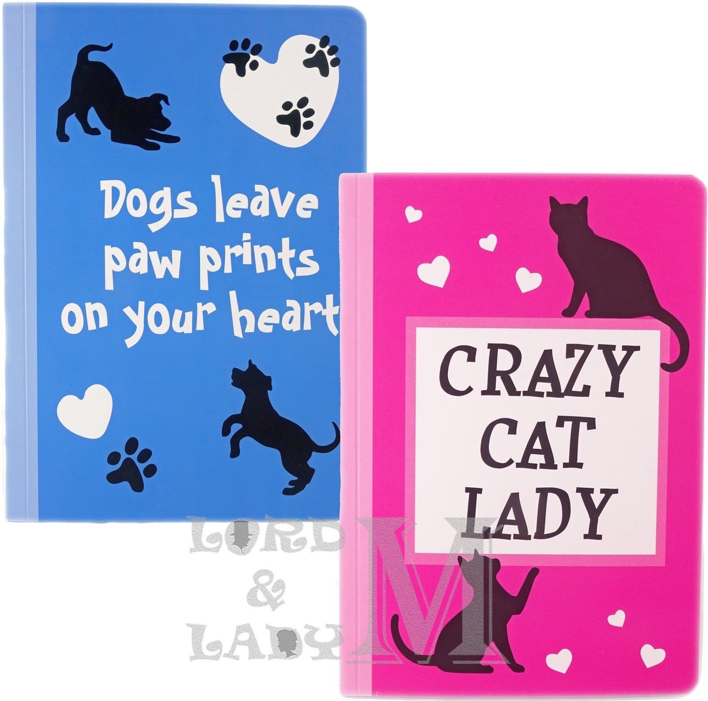 Cat And Dog Lovers A5 Notebook - Ideal Gifts - Various Designs Available