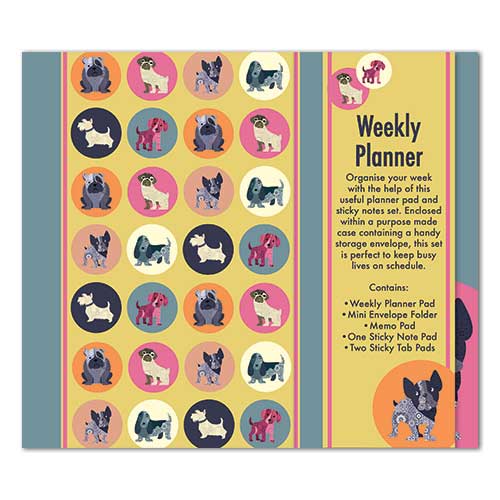 Dot The Dog Weekly Planner Organiser - Sticky Notes Memo Pad Weekly Notepad