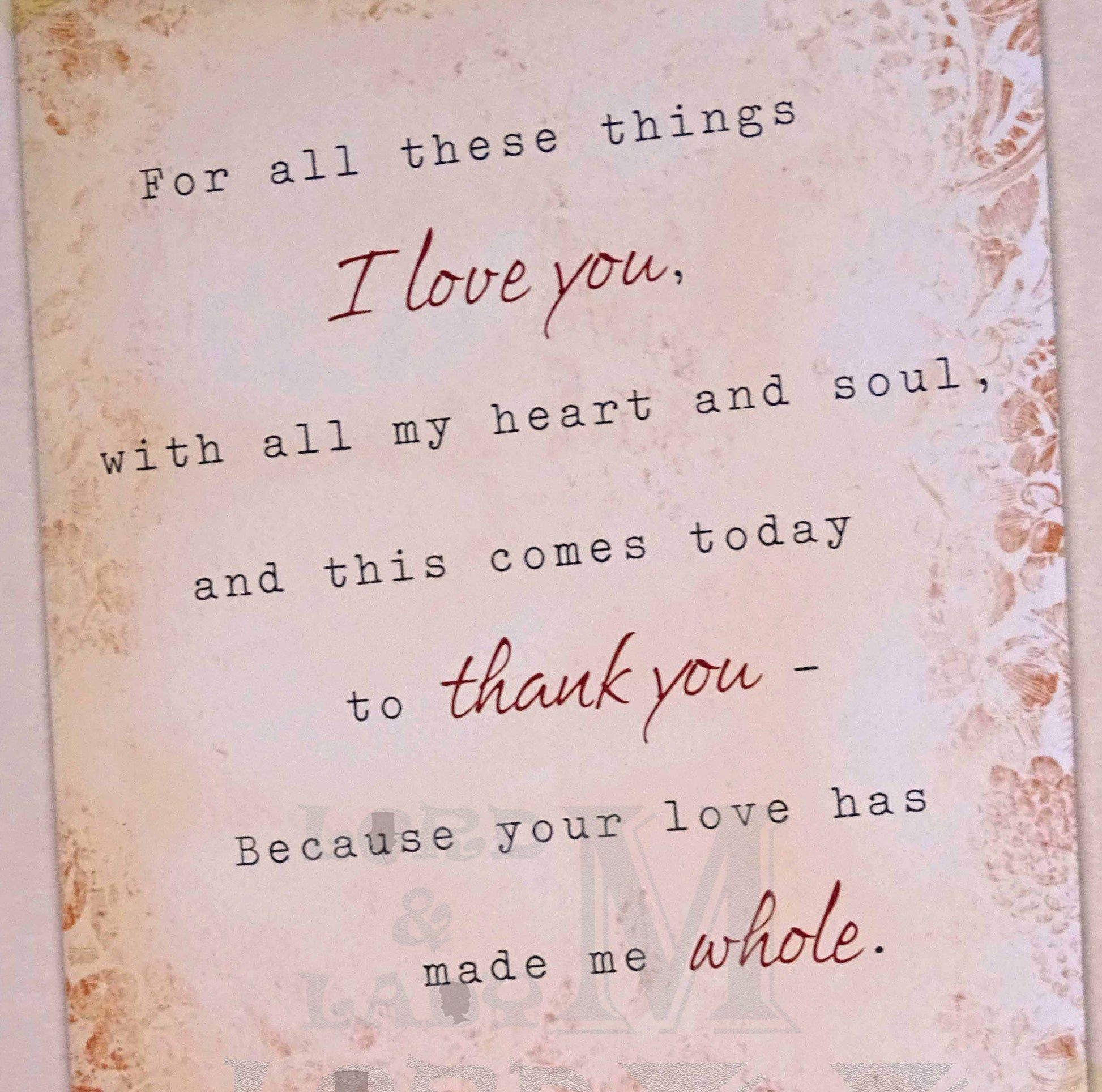 23cm - A Valentine Wish For My Wonderful Wife - GH